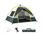 3-4 Person Camping Dome Tent Quick Setup Outdoor Tent Windproof & Rainproof Ultraviolet Protecting Shelter with 2 Door & 2 Window for Outdoor Camping Hikin