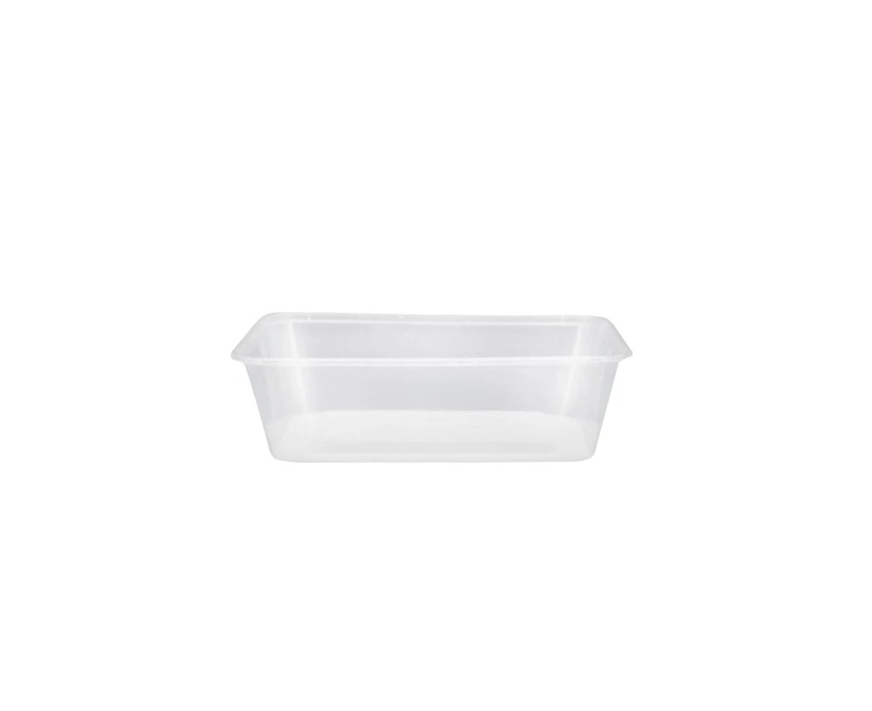 50 X Rectangular Containers 650Ml Clear With Lids Salad Fruit Food Container