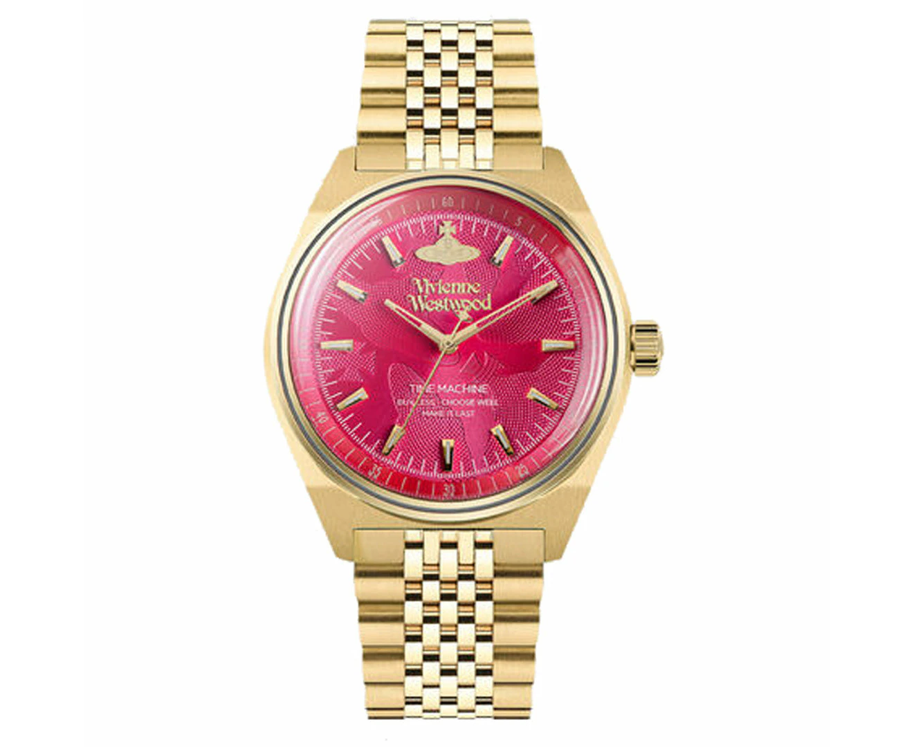 Vivienne Westwood Lady Sydenham 39mm Gold & Pink Watch