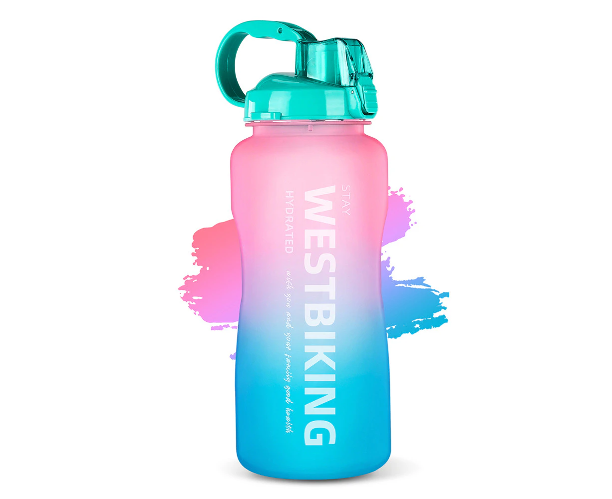 Sports Water Bottle with Straw Camping Hiking Exercise Water Bottle Outdoor Plastics Bottle Large Capacity Drinkware