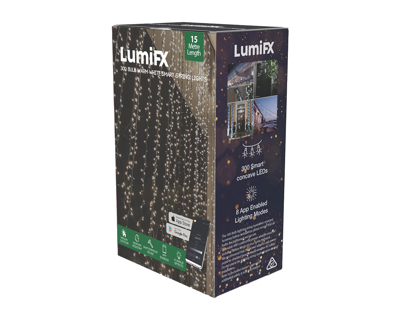 LumiFX 300 Bulb Warm-White Smart String Lights String Lights