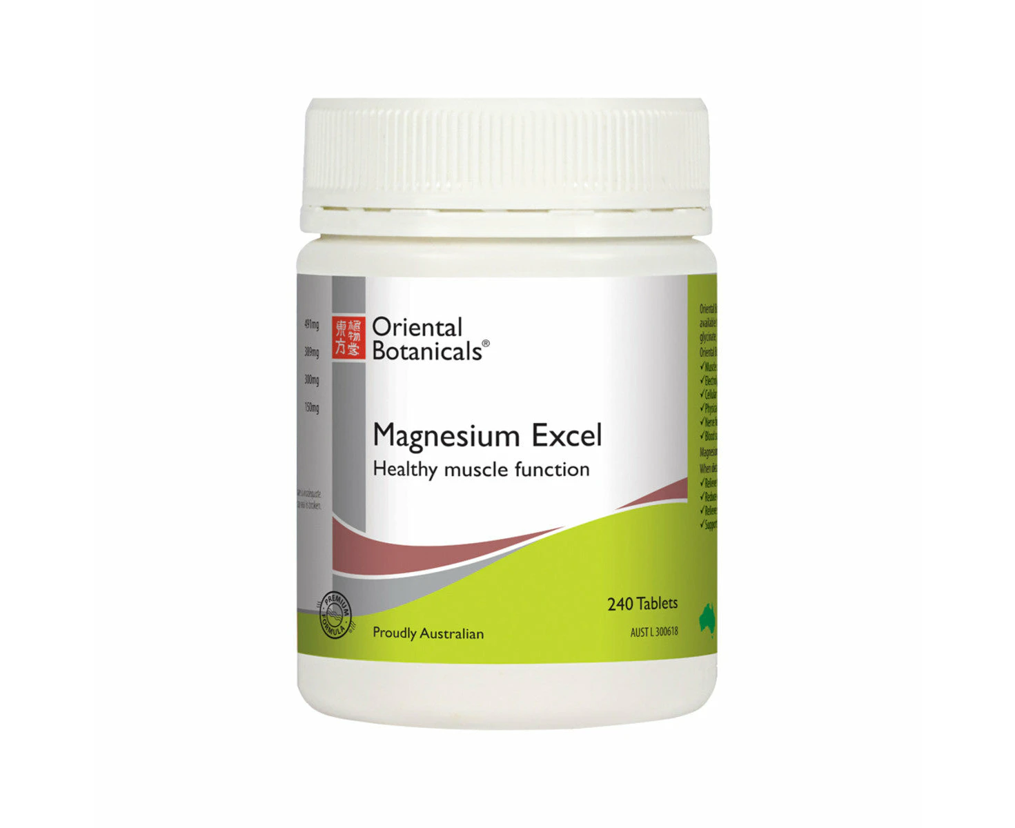 Oriental Botanicals Magnesium Excel 240t