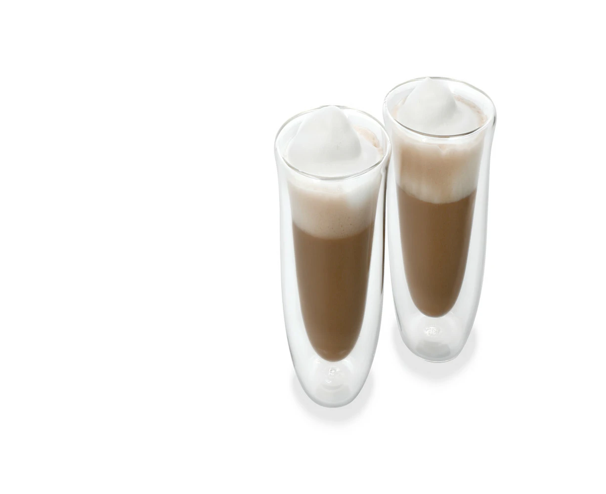 La Cafeti re Double Walled Glass Cappuccino Cups - 200ml, Set of 2