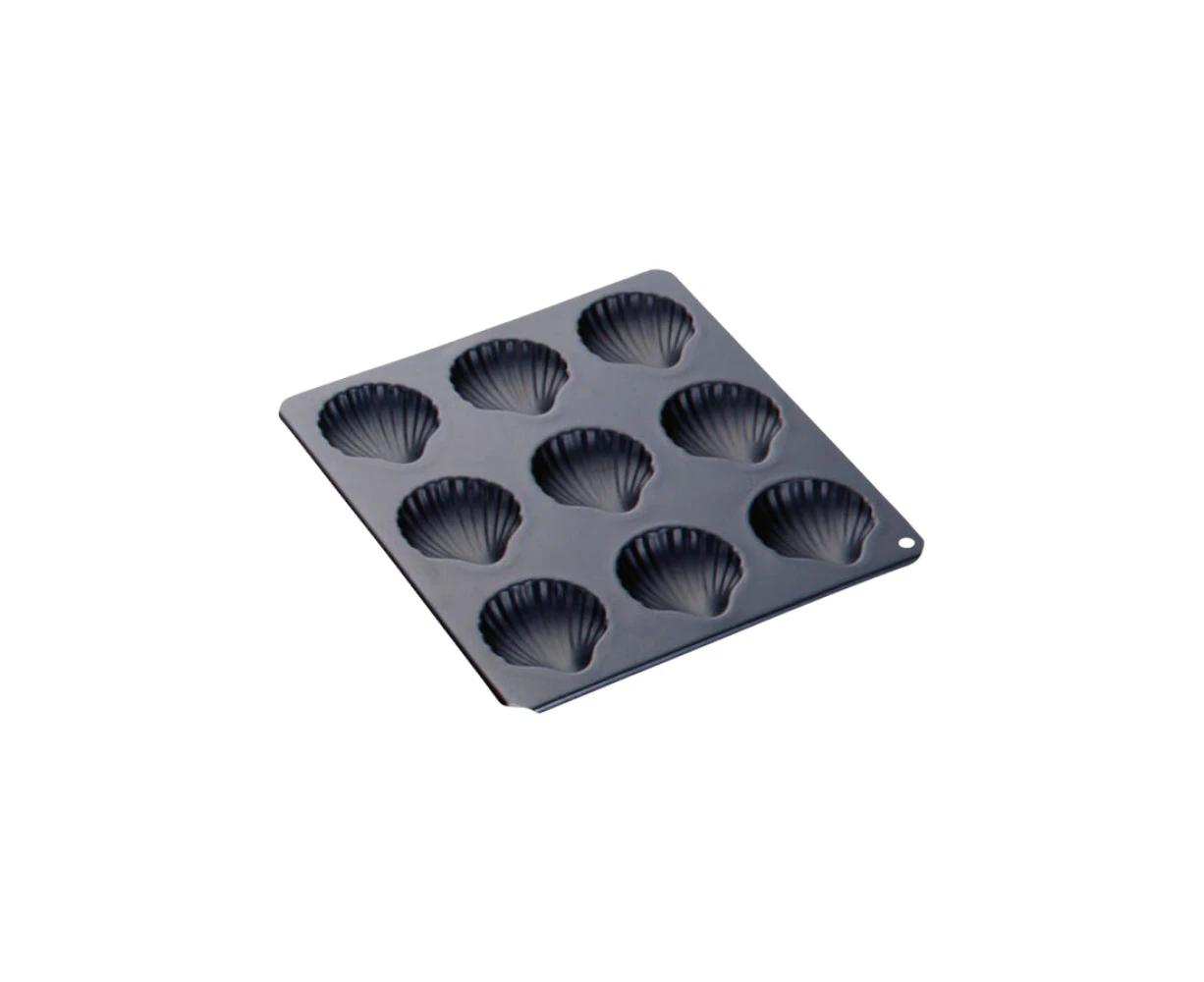 Tiger Crown Cockshell Cake Baking Pan 9P - Black