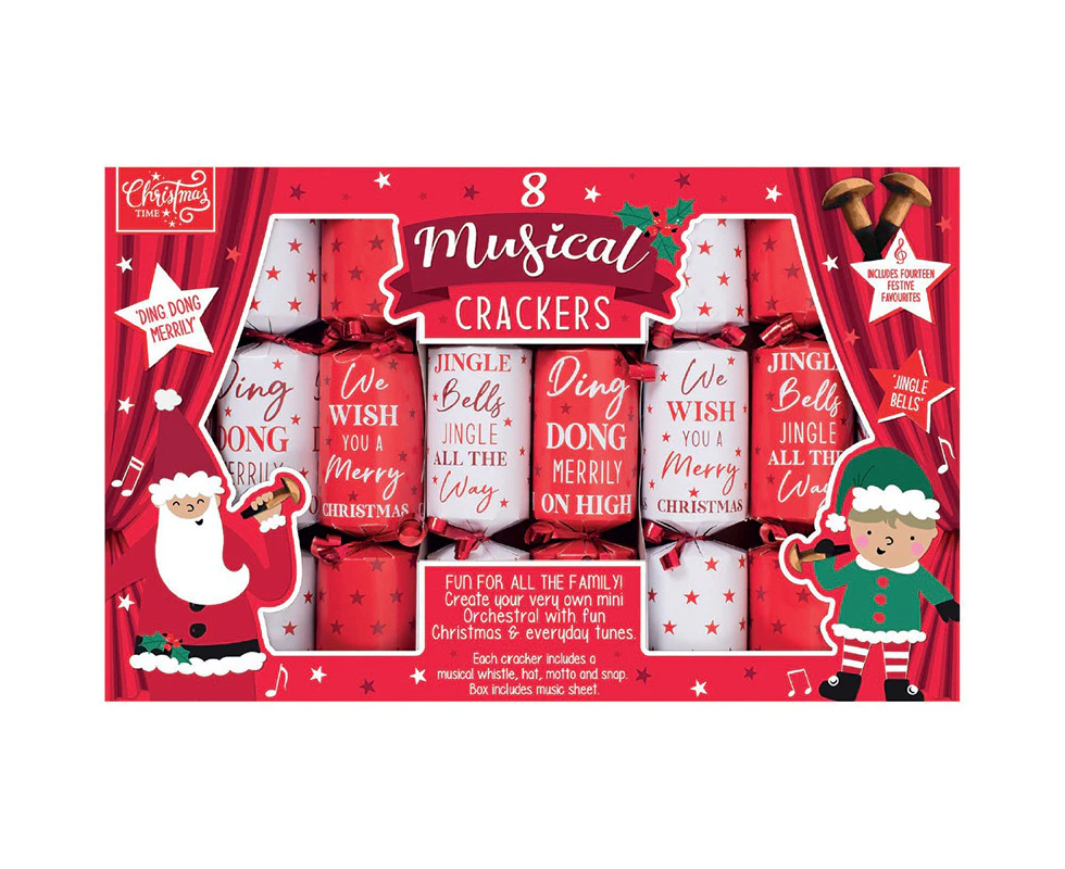 Musical Whistle Christmas Crackers 9" (23cm)