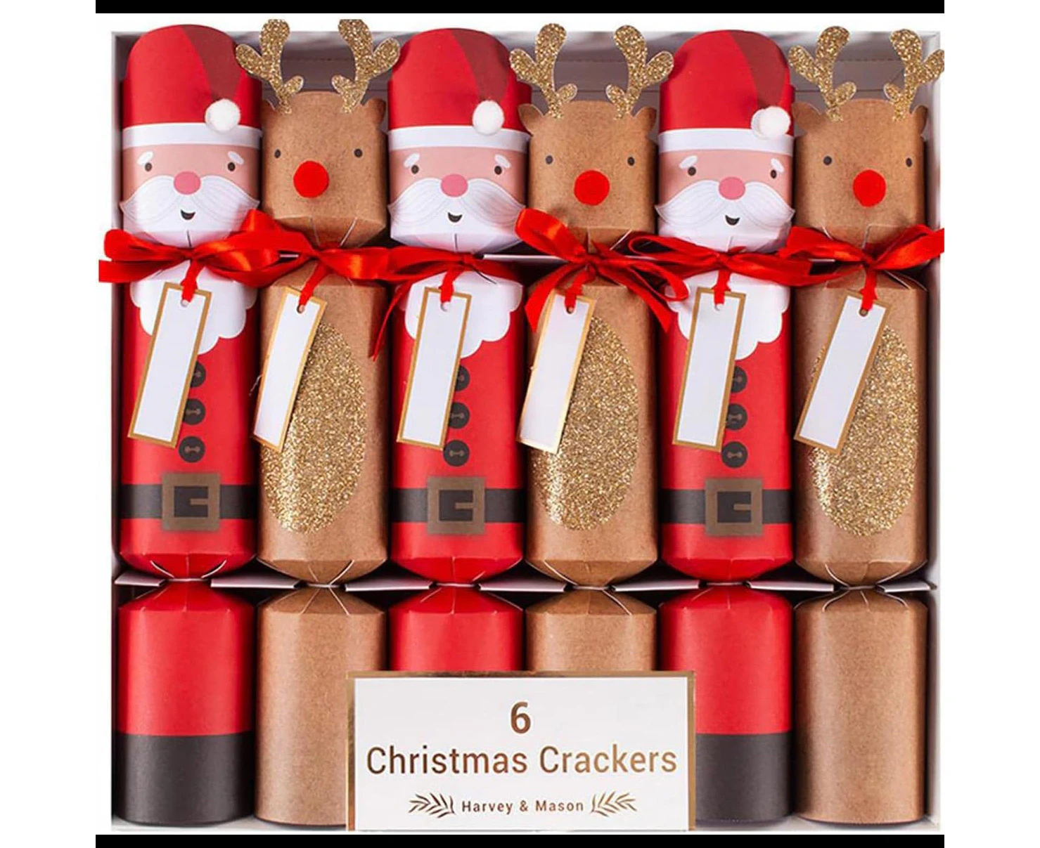 Santa and Rudolph Christmas Crackers