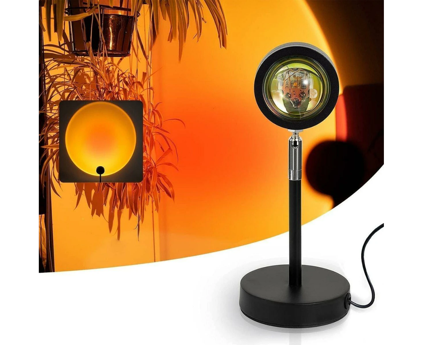 Glowly Sunset Lamp Projection Photo Shooting Color Changing Nightlight - Sunset Lamp 4 Colours