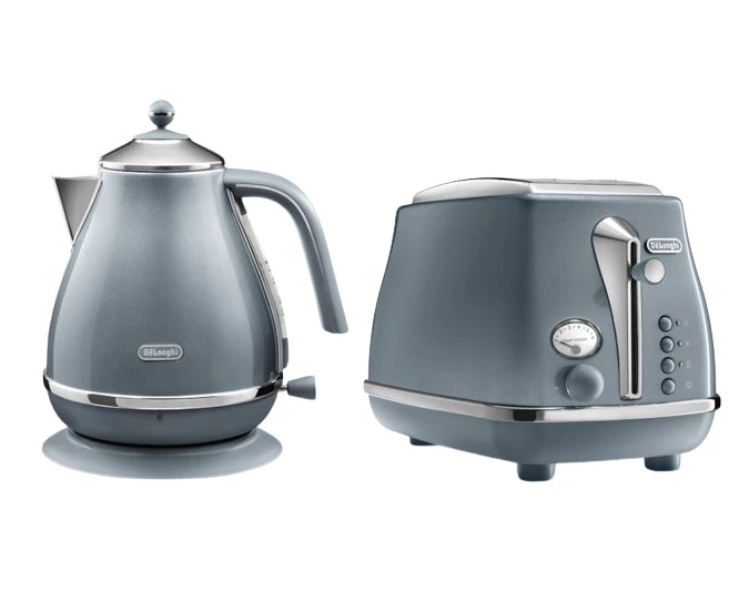 De'Longhi Icona Metallics Breakfast Bundle - Azure