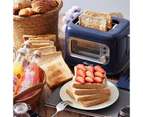 Bear Stylish Double Slots Bread Toaster With Glass Window