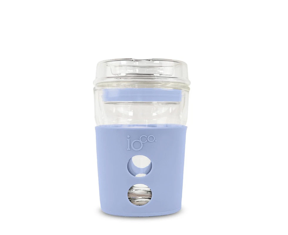 IOco 4oz Piccolo Reusable Glass Coffee Travel Cup - Sea Spray