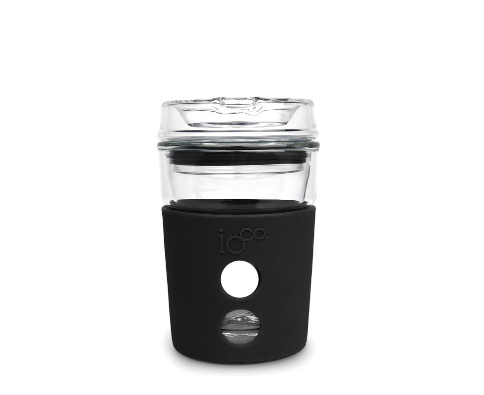 IOco 4oz Piccolo Reusable Glass Coffee Travel Cup - Black