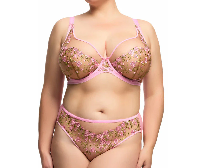 Rosewyn Full Figure Bra - Dita Von Teese - Charming Pink