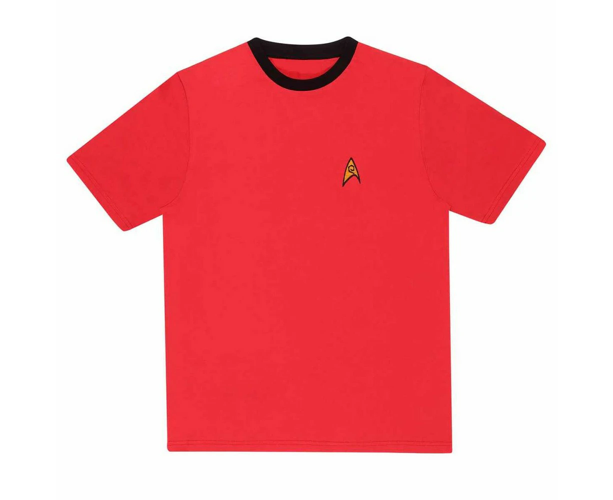 Star Trek Unisex Adult Engineering Uniform T-Shirt (Red) - HE2082