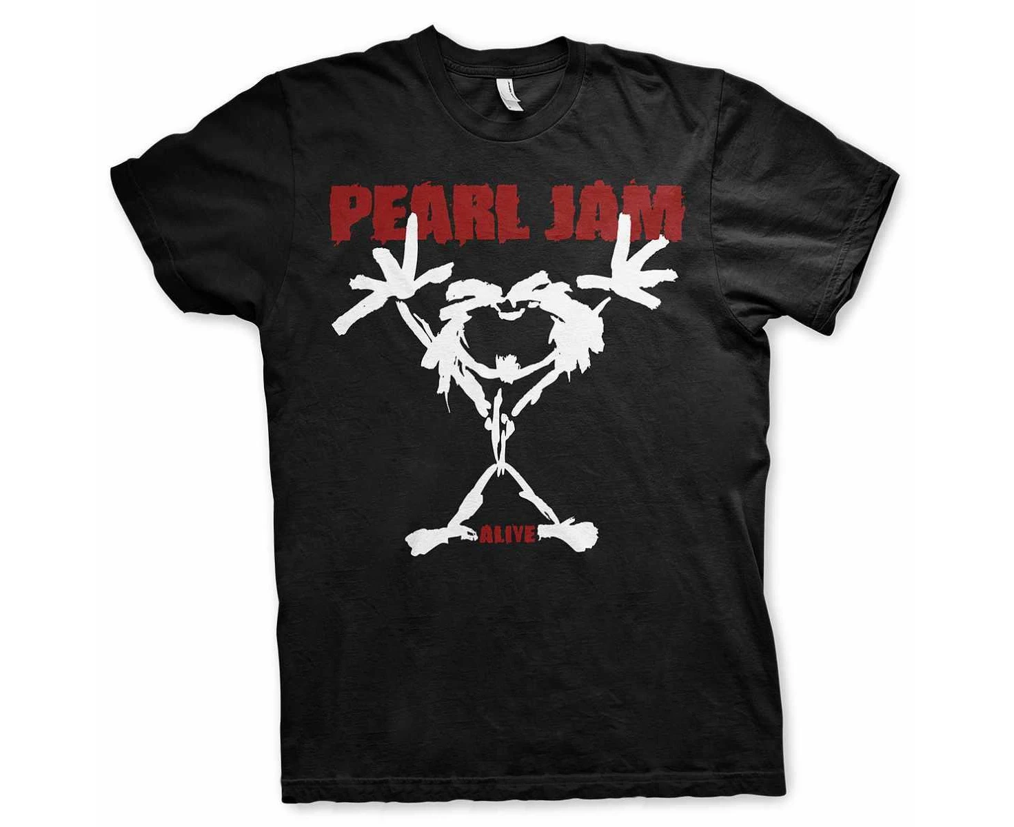 Pearl Jam Unisex Adult Stickman T-Shirt (Black) - HE1735