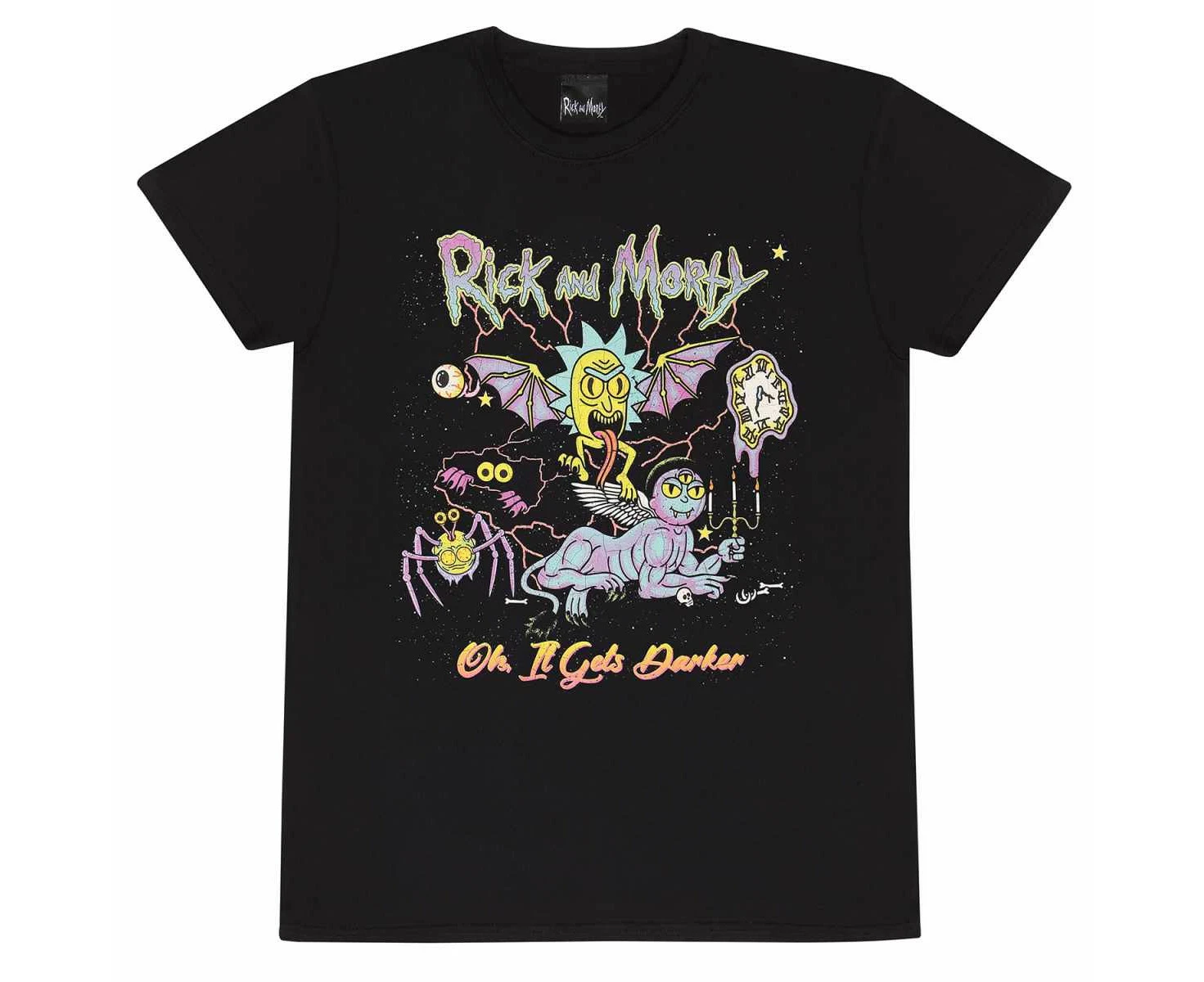 Rick And Morty Unisex Adult Oh It Gets Darker T-Shirt (Black) - HE1863