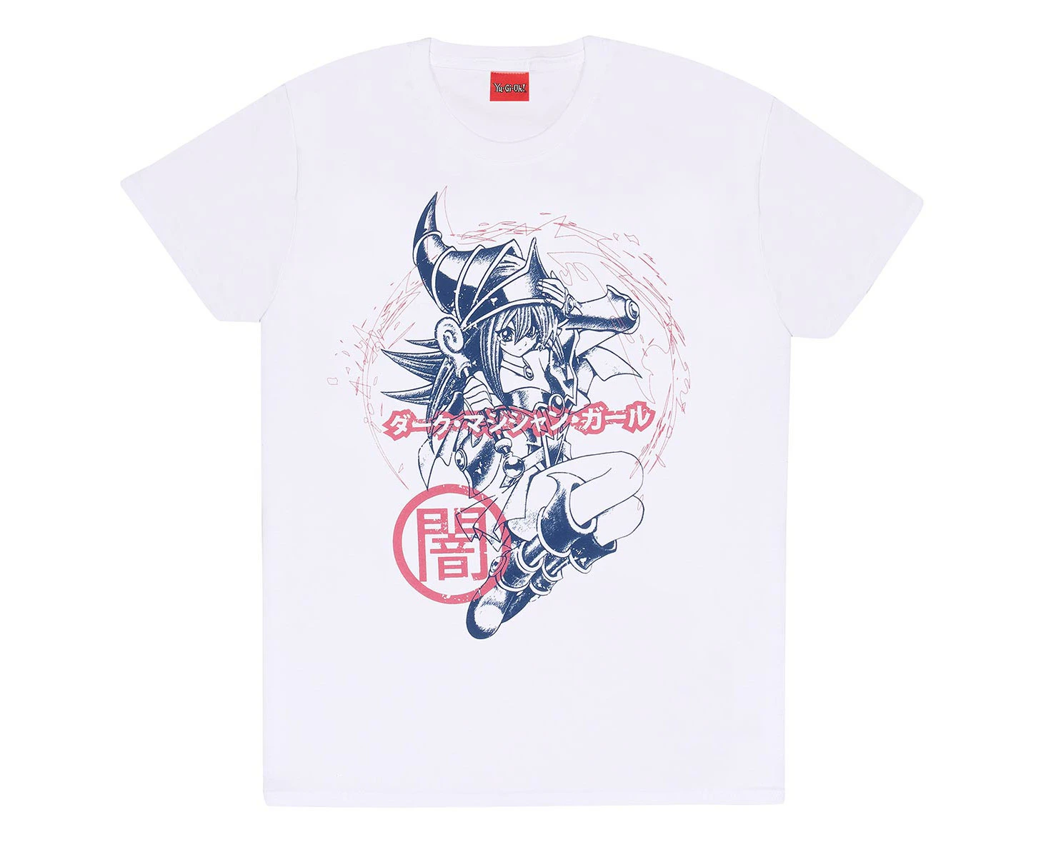 Yu-Gi-Oh! Unisex Adult Dark Burning T-Shirt (White) - HE1870