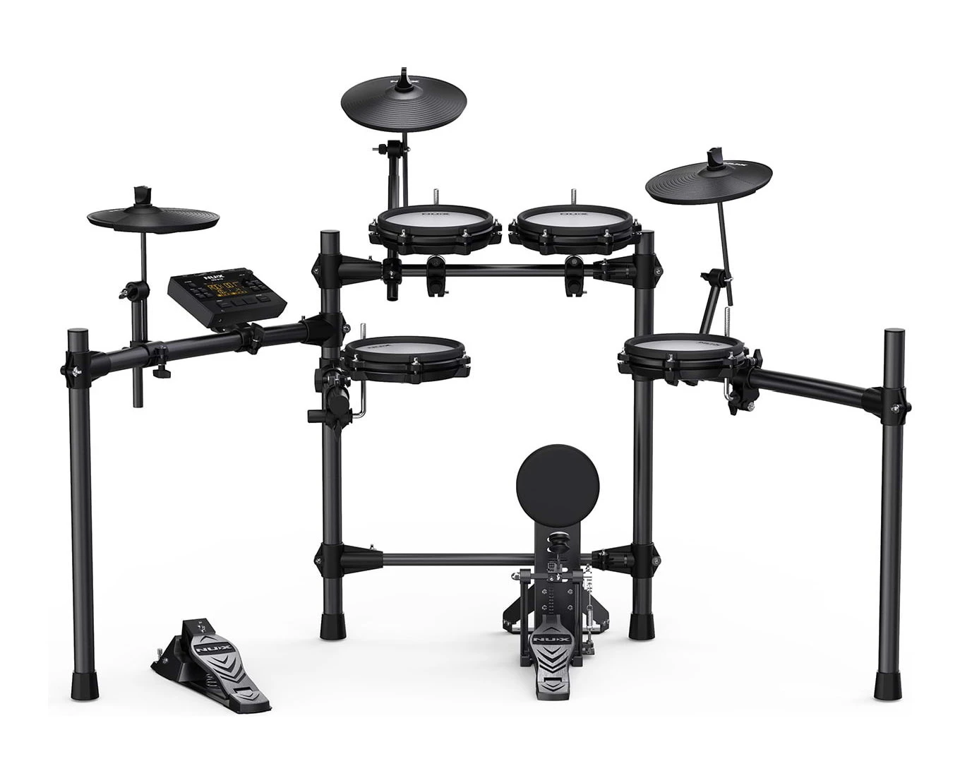 NUX DM-210 8-Piece All Mesh Electronic Drum Kit Compact Adjustable