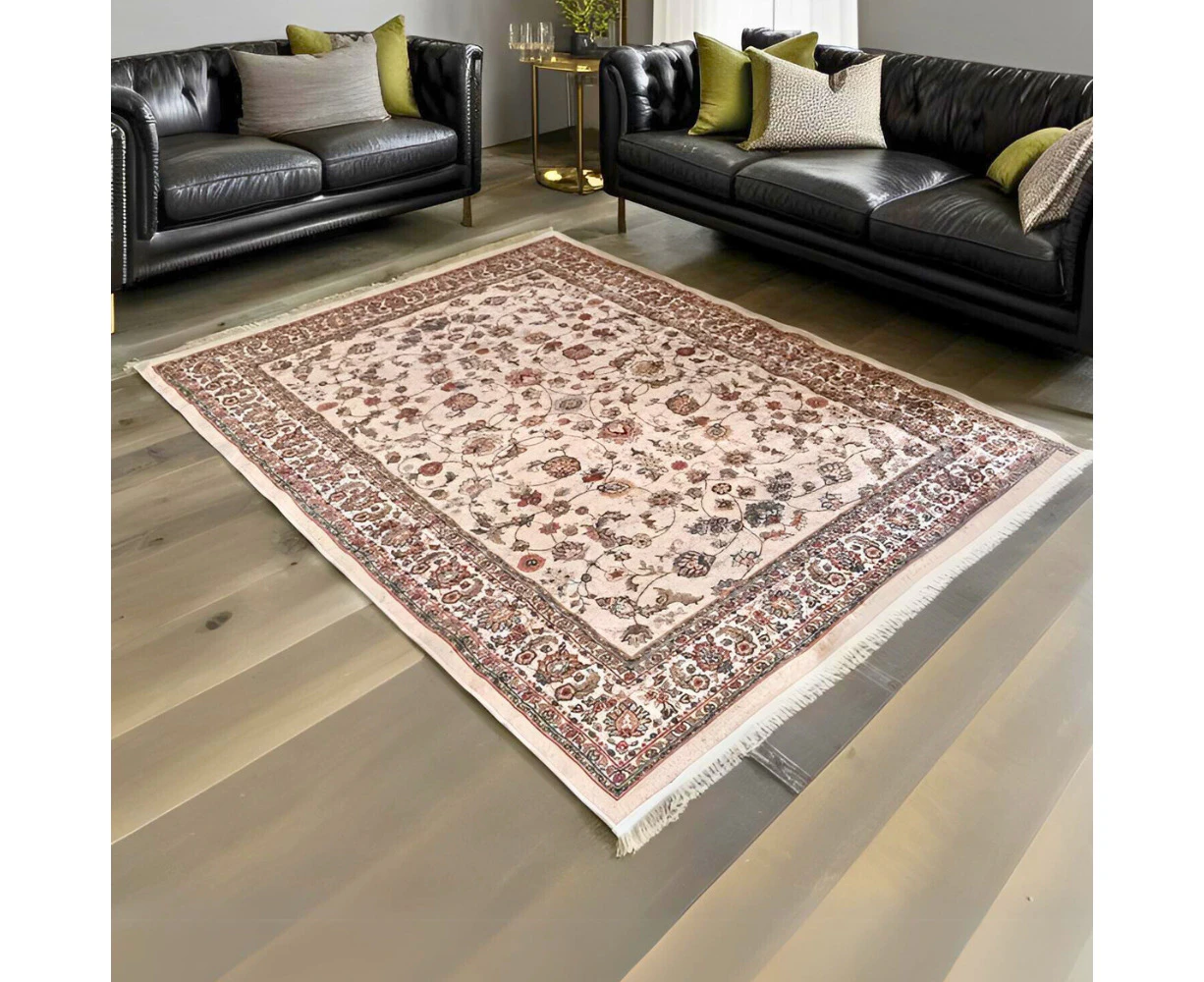 Beige Vita Turkish Turkey Made Floor Carpet Rugs Traditional Carpet Rug Large Bedroom Living Room Anti-Slip Modern