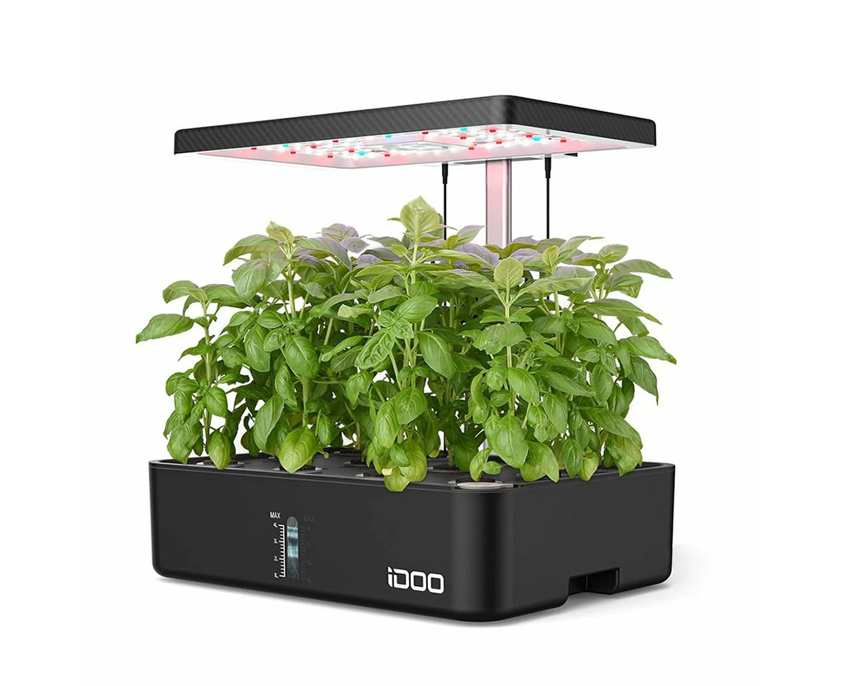 iDOO Hydroponics Growing System 12Pods Mini Herb Garden Germination Kit with LED