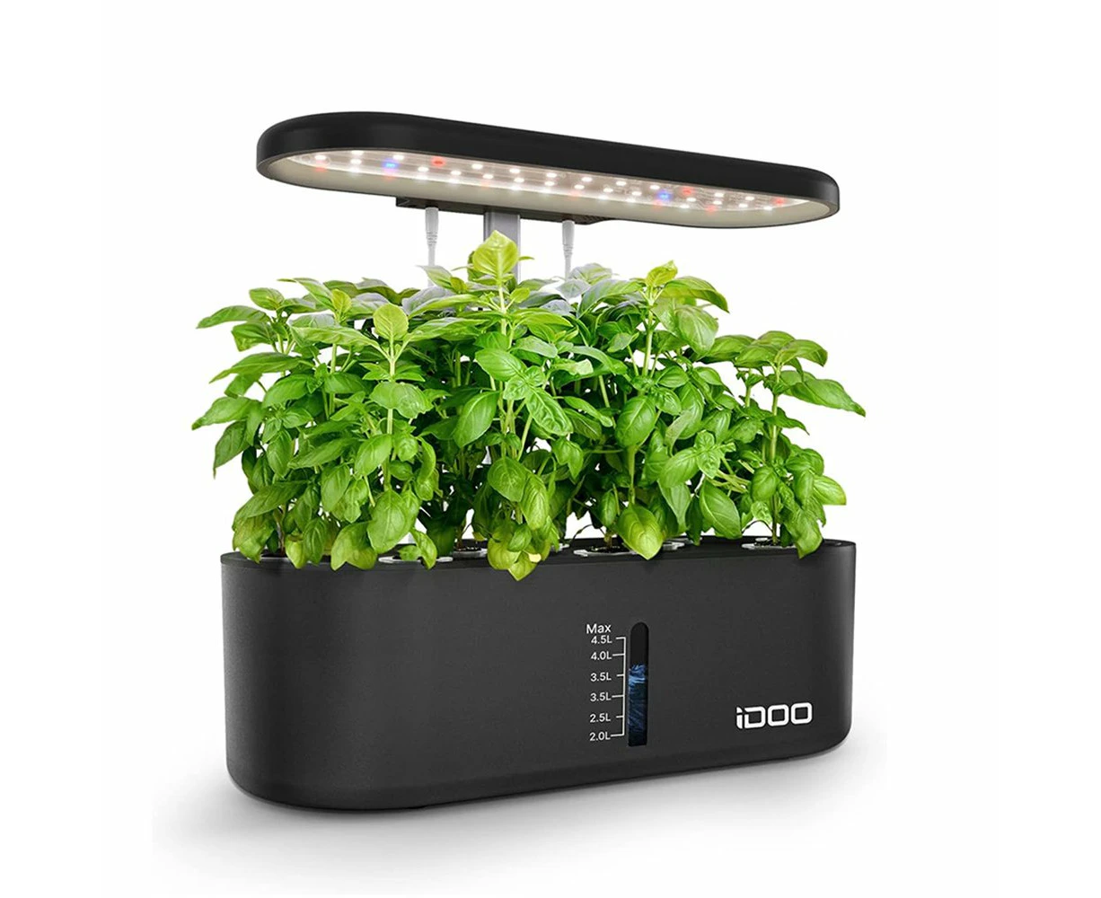 iDOO 10 Pods Hydroponics Growing System Indoor Herb Garden Germination Kit LED