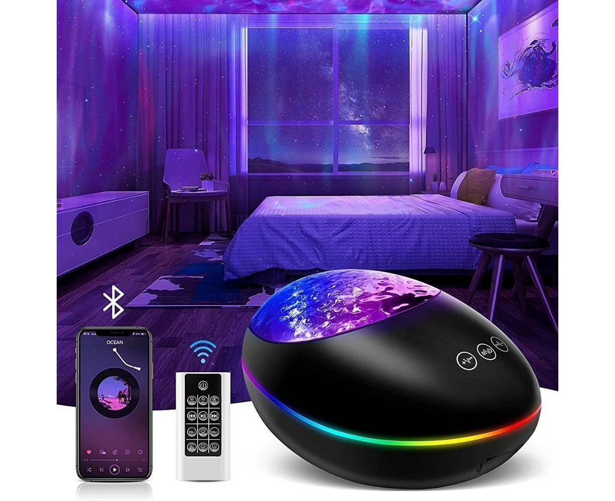 Glowly Aurora Star Projector Lights Night Light Projector with 24 Modes - Black