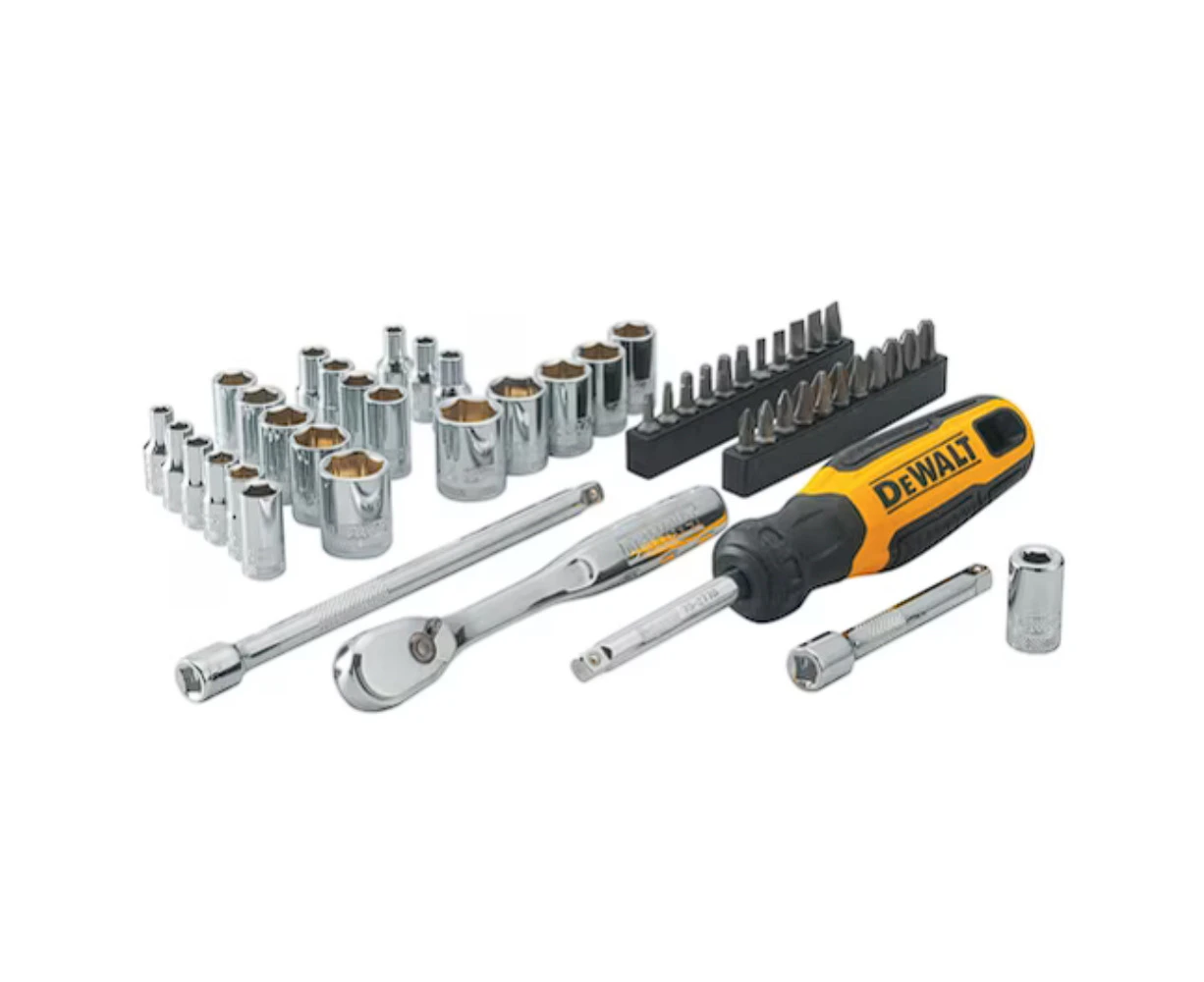 DeWalt Socket Set 50 Pce Mechanics 1/4 Inch Drive Tools Ratchet Wrench Tool