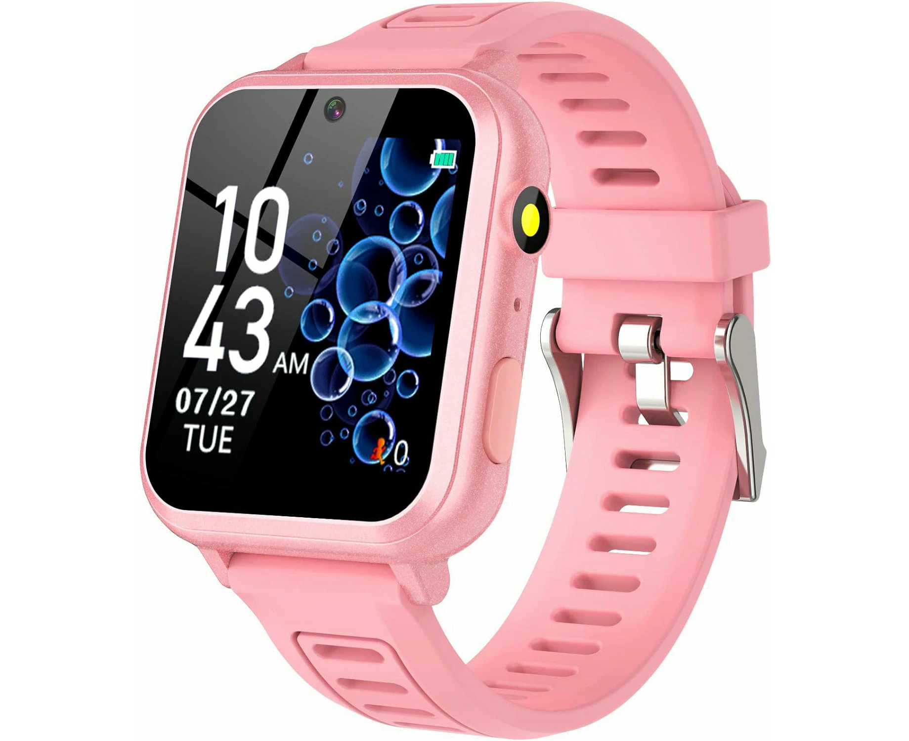 Smart Watch for Kids with 24 Games Alarm Clock, Touchscreen, Music Player Time Display Video - Pink