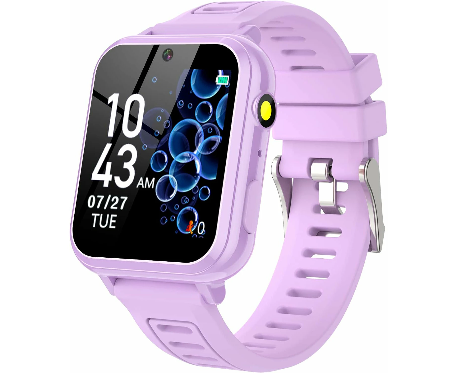 Smart Watch for Kids with 24 Games Alarm Clock, Touchscreen, Music Player Time Display Video - Purple