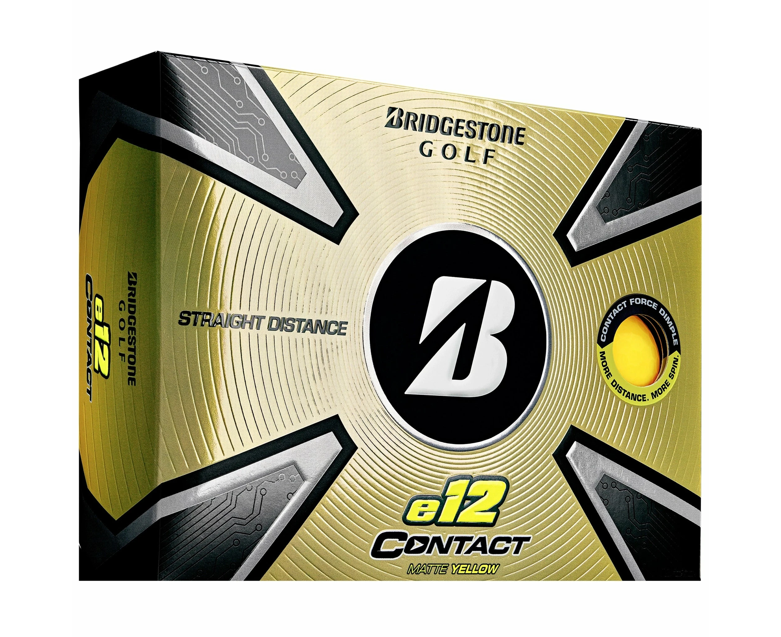 Bridgestone 2023 e12 Contact Golf Balls - Matte Yellow