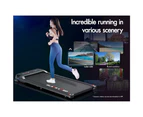 BLACK LORD Treadmill Electric Walking Pad Incline Black w/ Smart Watch