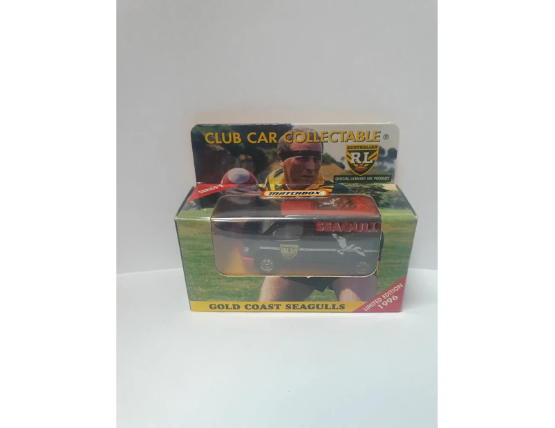 NRL 1996 Collectors Edition Toy Car - Gold Coast Seagulls - Matchbox Car