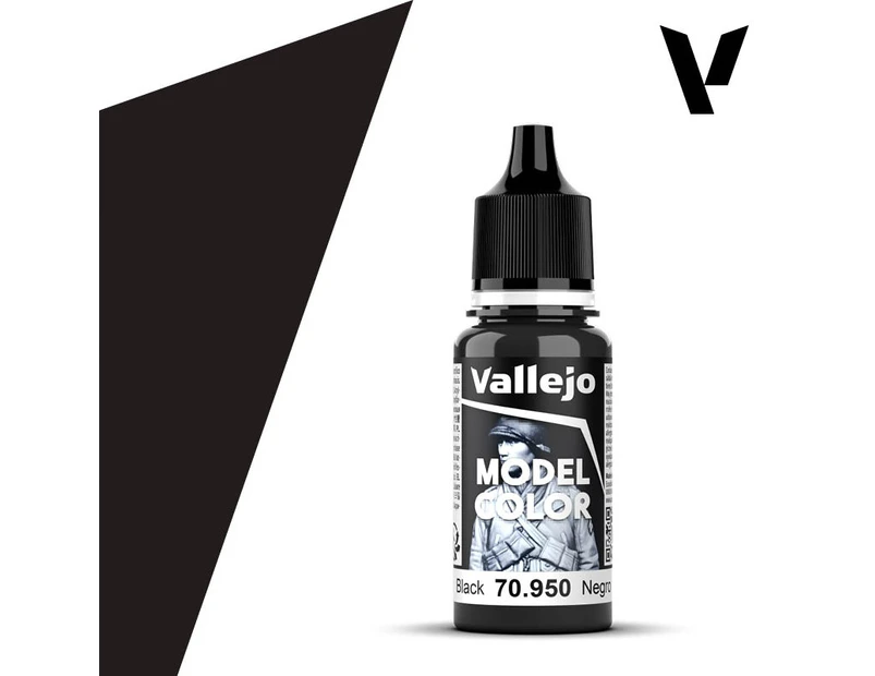 Vallejo Model Color Paint 18mL Black 70.950