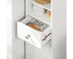 Tall Bathroom Storage Cabinet Cupboard with Shelves White BZR34-W