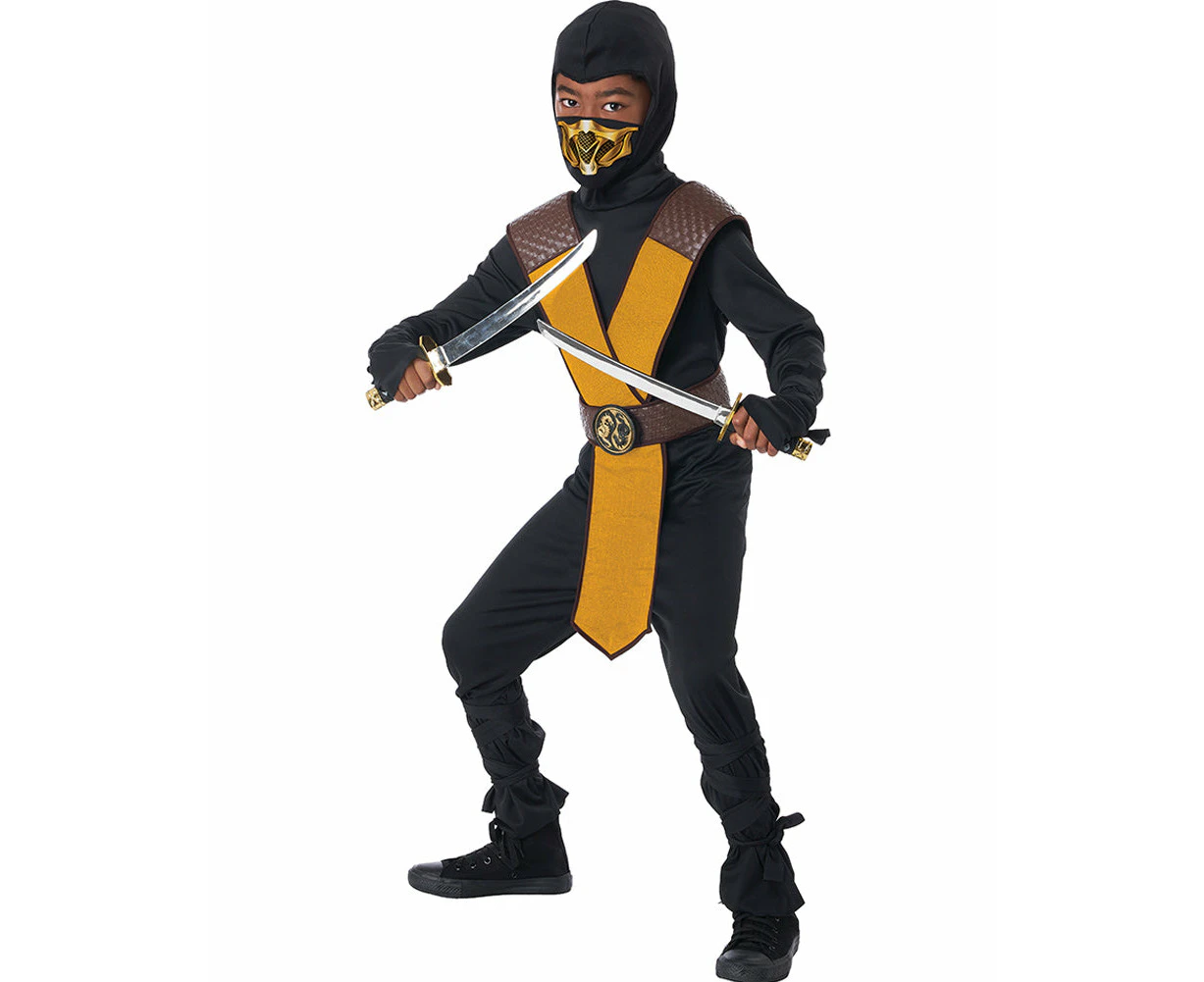 Dragon Master Yellow Ninja Boys Costume