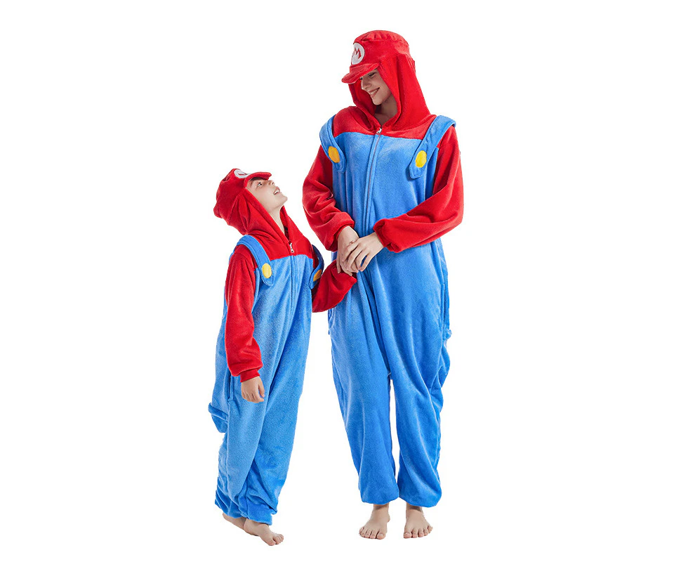 Kids Super Mario Bros Onesie Mario Costume Kigurumi Pajamas Cosplay