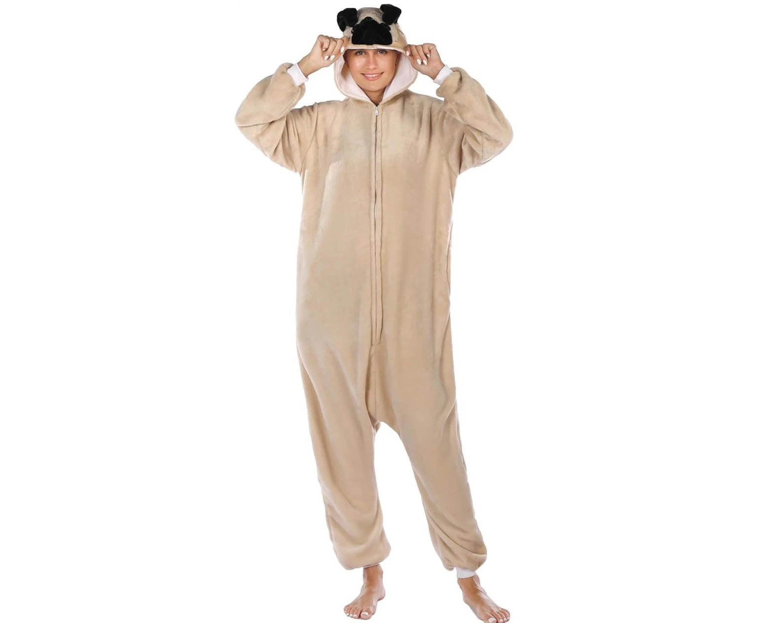 Adult Pug Dog Onesie Animal Kigurumi Costume Pyjamas Party Book Week