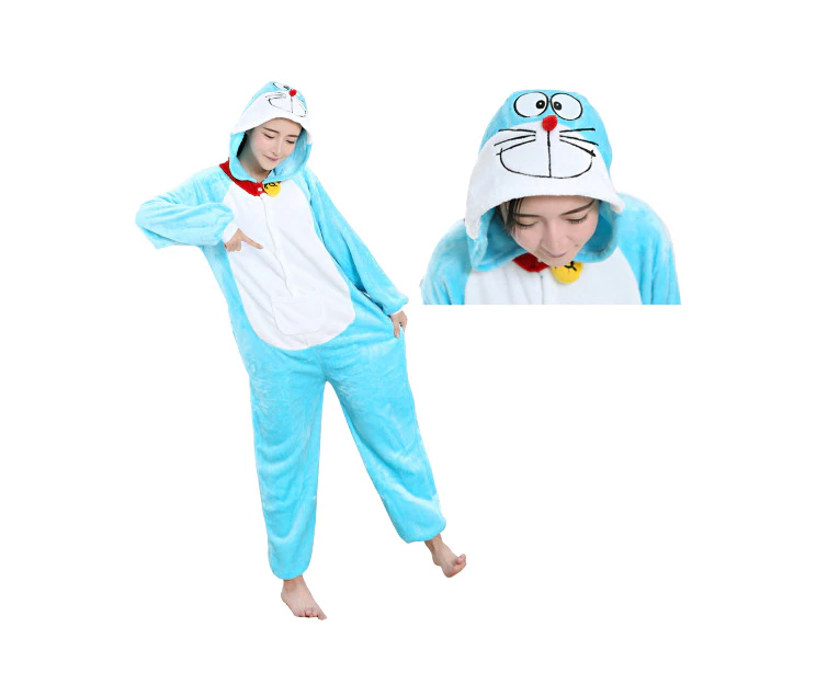 Adult Doraemon Onesie Animal Kigurumi Costume Pyjamas Party Book Week