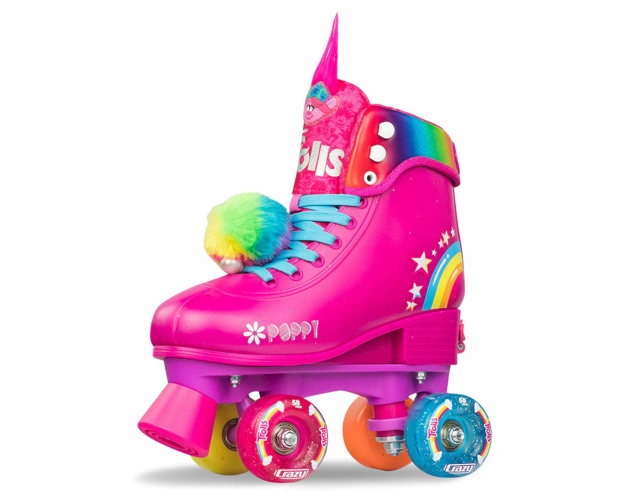 Crazy Skates TROLLS Size Adjustable Roller Skates - Poppy