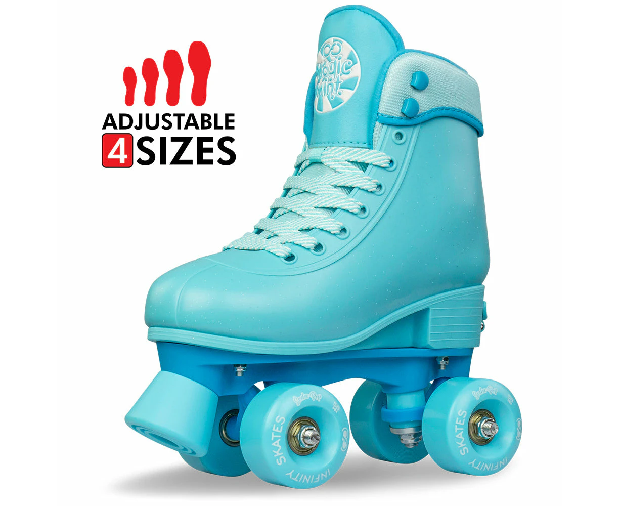 infinity SODA POP Size Adjustable Roller Skates - Teal Glitter