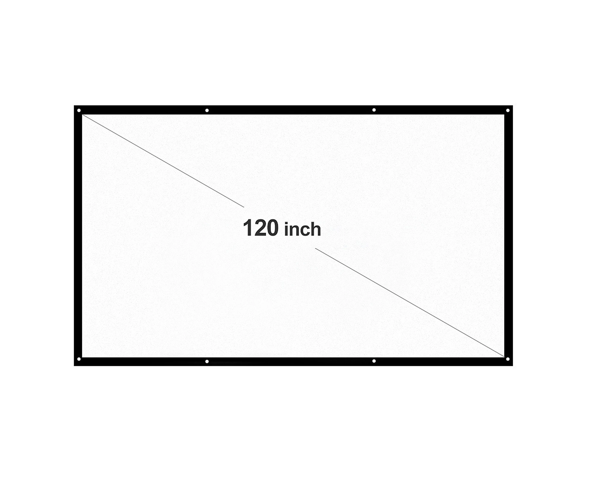 120-inch 16:9 Projector Screen Portable HD Projection Screen Foldable Wall Mounted for Home Theater Office Movies Indoors Outdoors