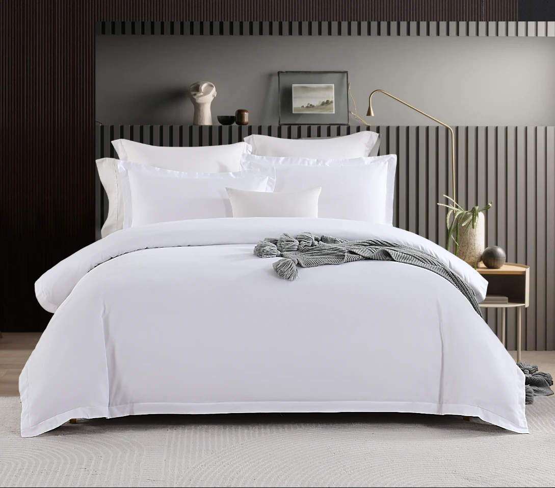 Amor Premium Egyptian Cotton Quilt Cover And Fitted Sheet White