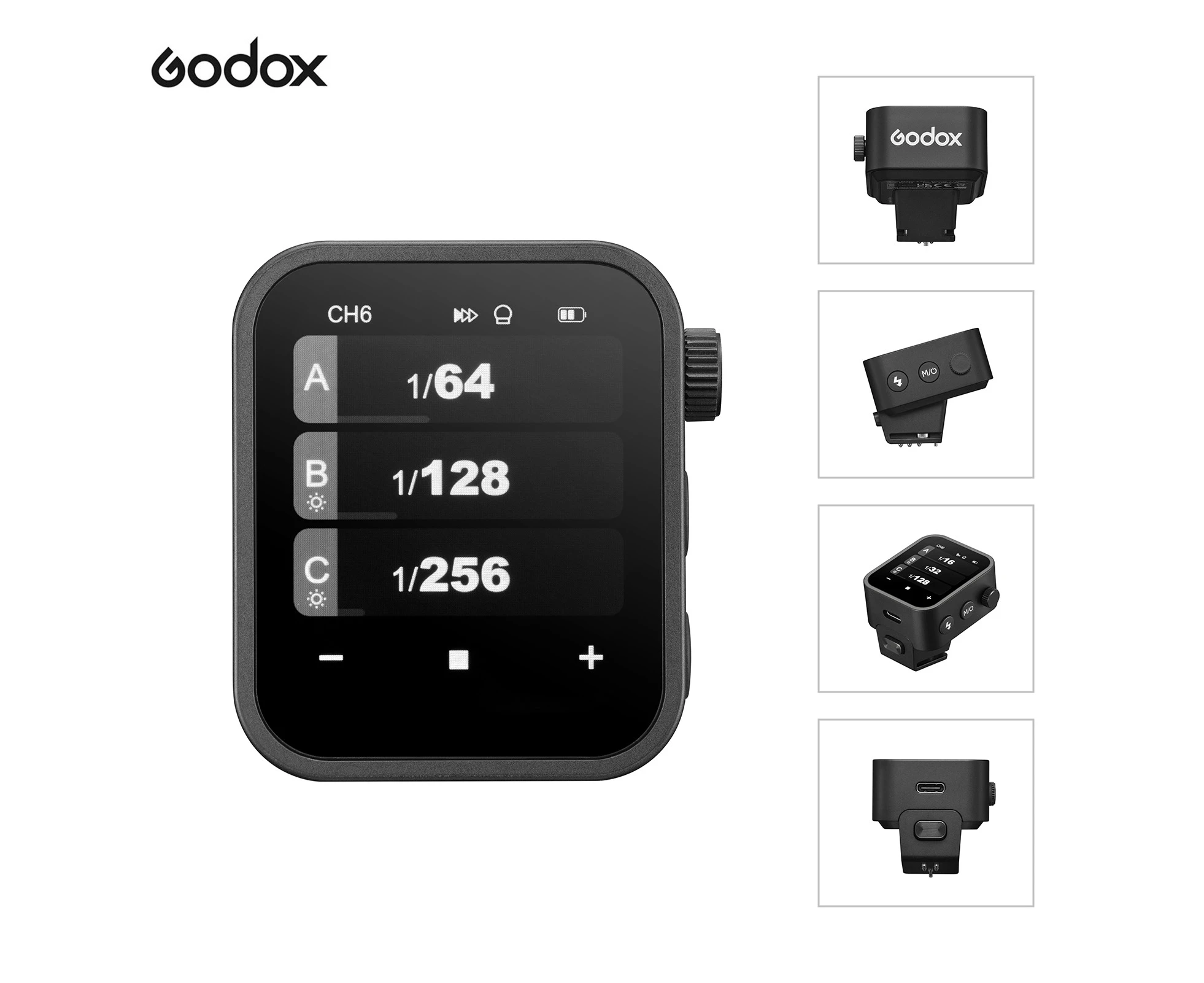 GODOX X3F 2.4G Wireless Flash Trigger Transmitter TTL Autoflash with Large OLED Touchscreen Multiple Flash Modes with USB Port 32 Channels 16 Groups Compat