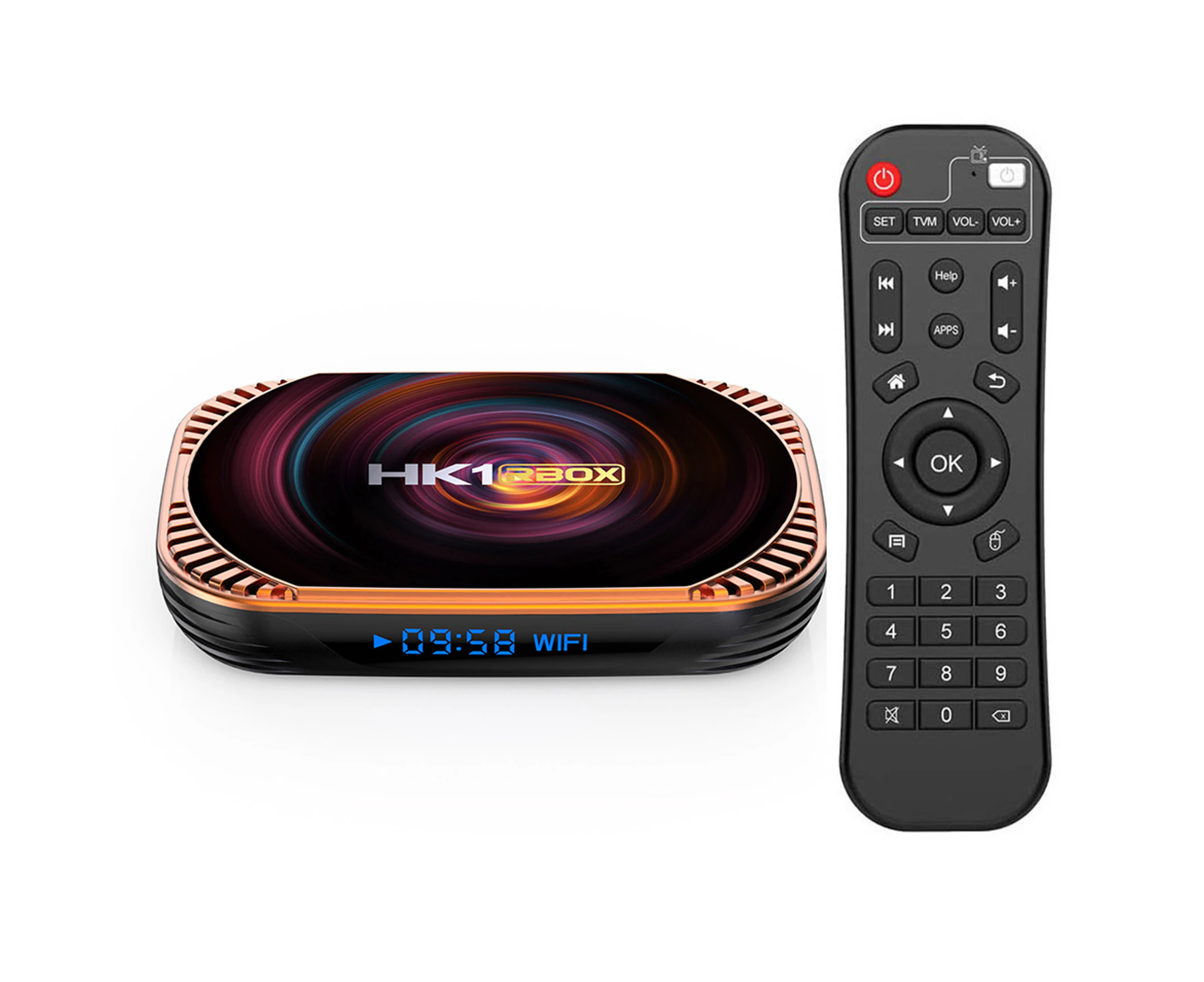 HK1 RBOX X4 Android 11.0 Smart TV Box UHD 4K Media Player Amlogic S905X4 H.265 VP9 8K Decoding 2.4G/5G WiFi 1000M LAN with Remote Control