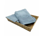 Jenny Mclean De La Maison Wide Sheared Border Bath Towel - Baby Blue