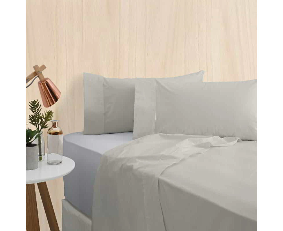 Bas Phillips Bamboo Cotton Mega King Bed Sheet Set - Silver