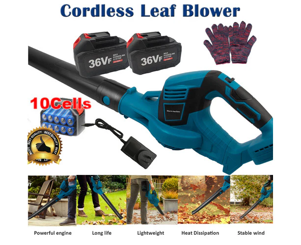 Cordless Garden Leaf Dust Blower Handheld For Makita With 2Battery & Charger 36V