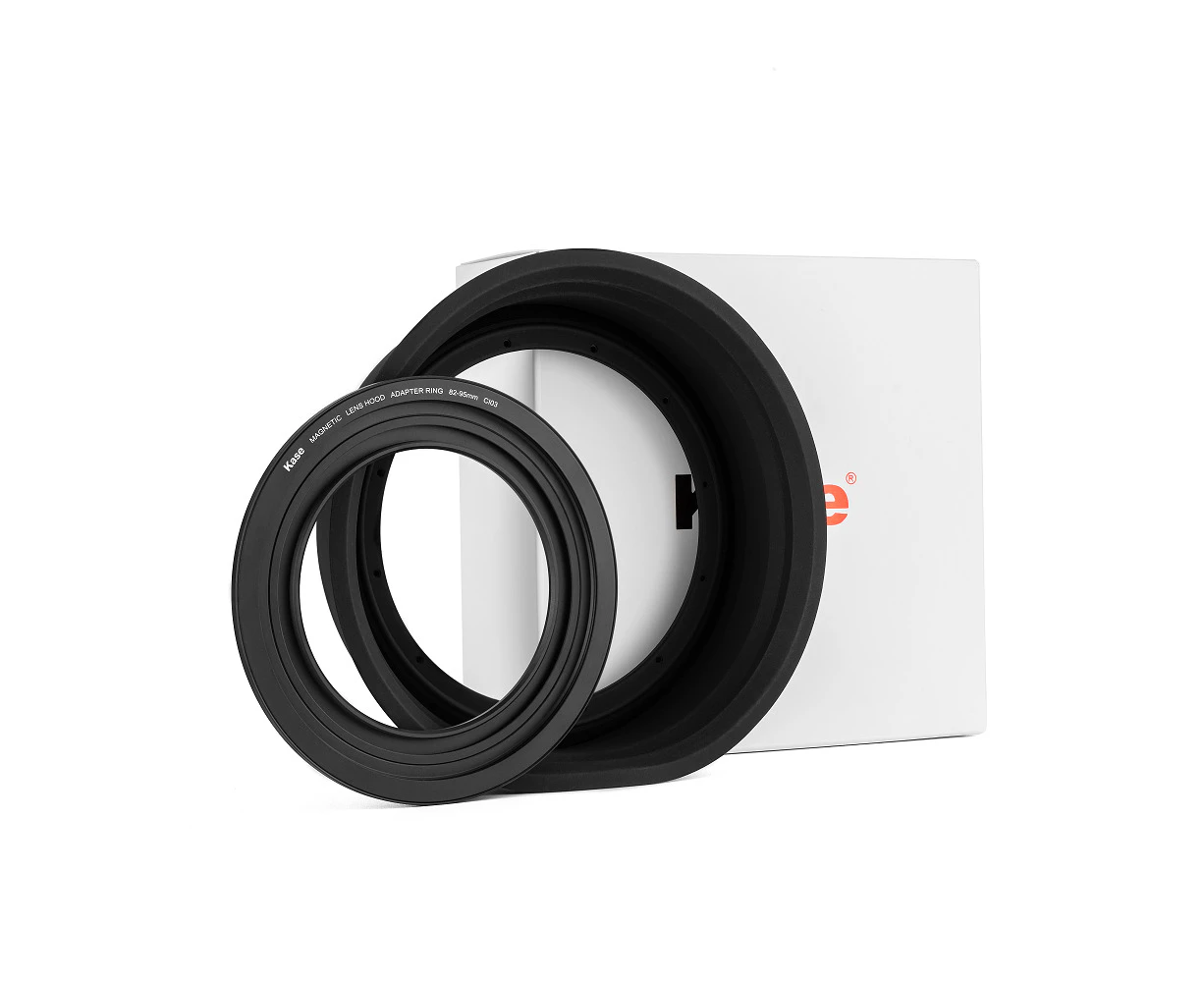 Kase 95mm Magnetic Lens Hood with Adapter Ring Set