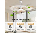 Spector 52'' Ceiling Fan LED Light DC Motor Remote Control 5 Speed Wooden Blade