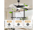 Spector 52'' Ceiling Fan LED Light DC Motor Remote Control 5 Speed Wooden Blade