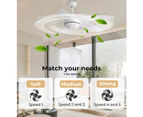 Spector Ceiling Fan 52'' DC Motor Wood Blades LED Light Remote Control 5 Speed